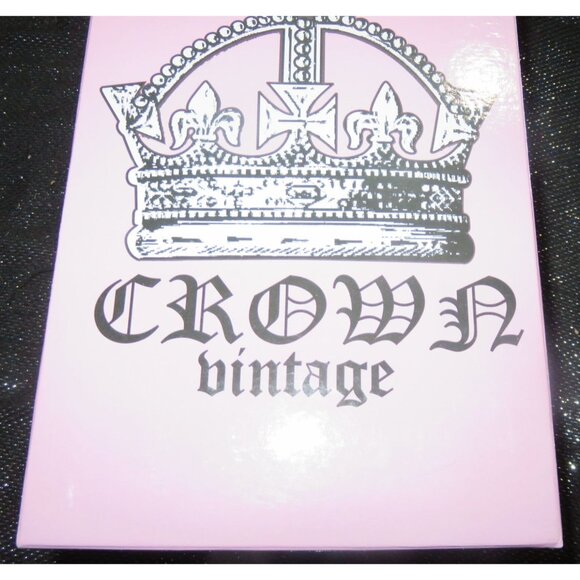 Crown Vintage Natural & Blue Python Embossed Leather Peep toe pumps size 8.5 - Picture 11 of 12